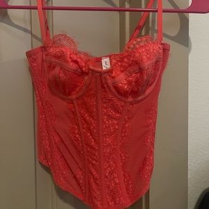 hot pink urban modern love corset top